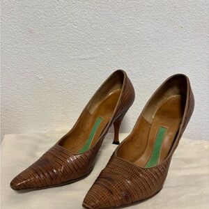 Vintage Elegant Brown leather heels